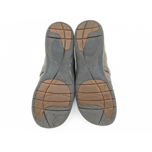 Clarks Unstructured Bronze Metallic Clog Flats - Picture 8 of 8